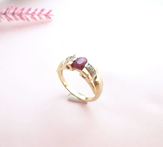 Bague Bague Rubis Diamants 58 Facettes AA 1618
