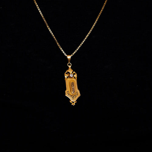 Collier Pendentif et chaîne or rose Diamant Perles 58 Facettes P7L12