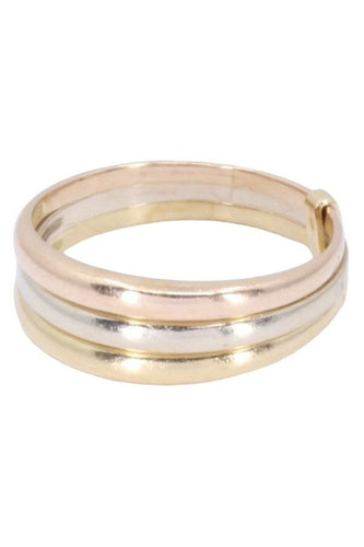 Bague 53 Bague 3 Ors 3 anneaux 58 Facettes 076671