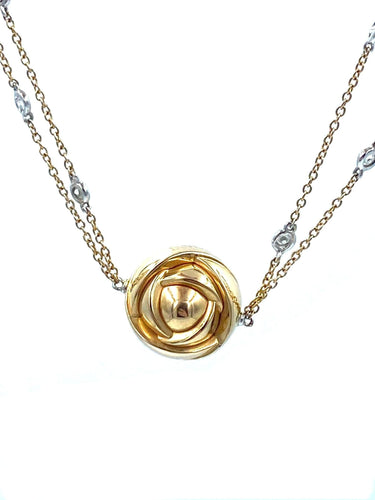 Collier DAMIANI. Collier or rose et diamants 58 Facettes