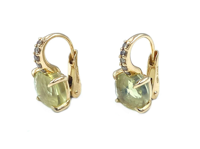 Boucles d'oreilles POMELLATO. Boucles d’oreilles "Lola" or rose, quartz et diamants 58 Facettes