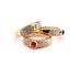 Bague 57 Trio de bagues or jaune diamants pierres de couleur 58 Facettes