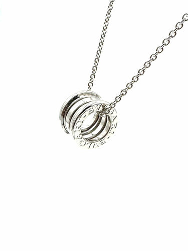 Collier BVLGARI. Collier B Zero1 or blanc 18K 58 Facettes
