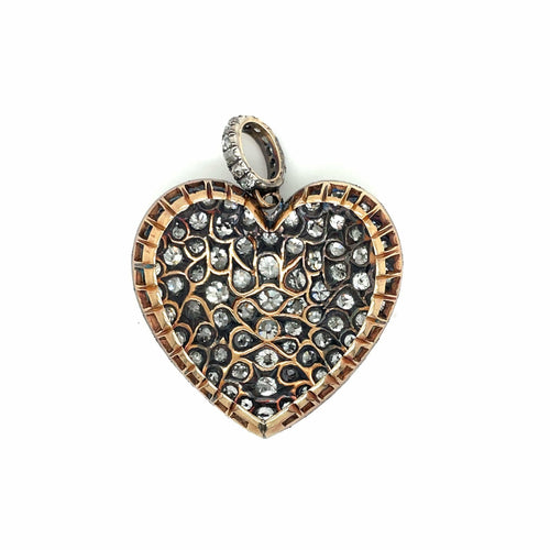 Pendentif Pendentif cœur diamant or argent 58 Facettes