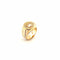 Bague 63 Chevalière couronne en or jaune 18 carats et zirconium 58 Facettes