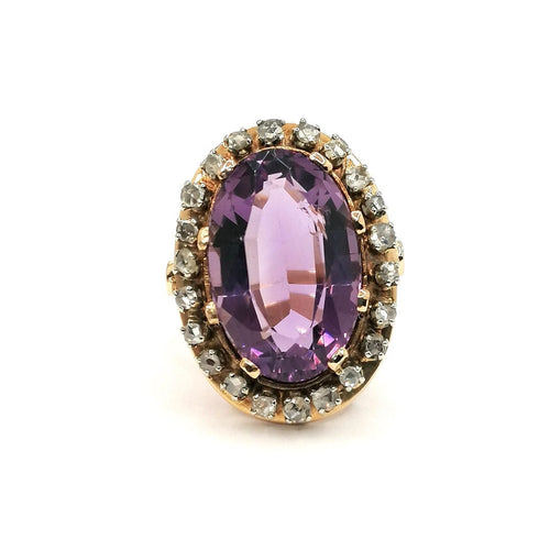 Bague Bague vintage améthyste diamants 58 Facettes 2547