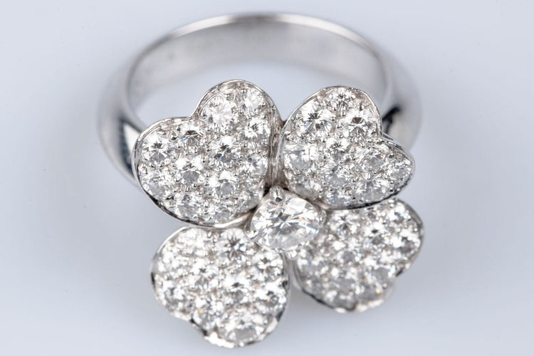 Bague 50-51 Van Cleef & Arpels - Bague "Cosmos" Or Blanc Diamants 58 Facettes BG-VANCLE4TR-104