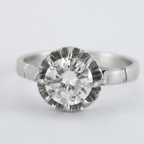 Bague 53 Bague Solitaire Platine Diamant 1.45ct 58 Facettes ADA02