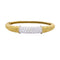 Bracelet Duo de joncs vintage or jaune et blanc, diamants. 58 Facettes 33078