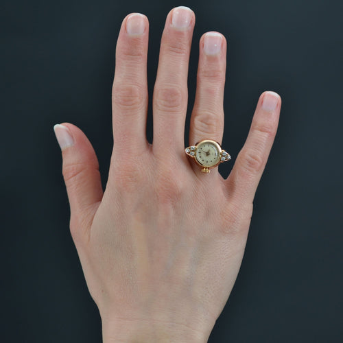 Bague 54 Bague Montre Lip or diamants 58 Facettes 21-323