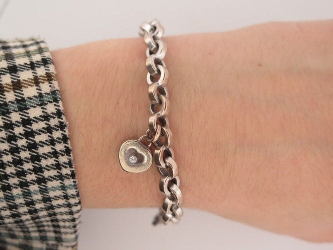 Bracelet bracelet CHOPARD happy or blanc 18k diamants 58 Facettes 256590