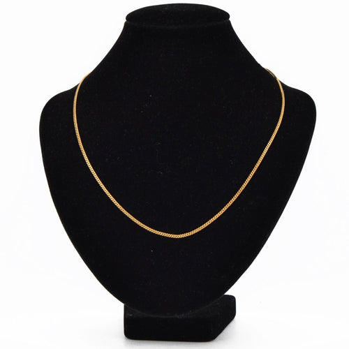 Collier Chaine maille gourmette limée or jaune 58 Facettes 15-244