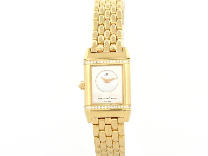 Montre montre jaeger lecoultre reverso duetto lady en or 18k & diamant 58 Facettes 257162