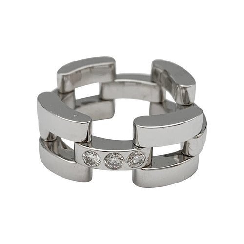 Bague 51 Bague Fred or blanc, diamants. 58 Facettes 30978