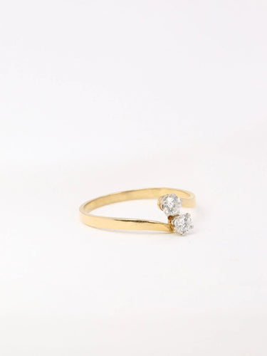 Bague Bague vintage toi et moi diamants 58 Facettes J39