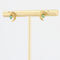 Boucles d'oreilles Puces d'oreilles or jaune émeraude d'occasion 58 Facettes 19-319