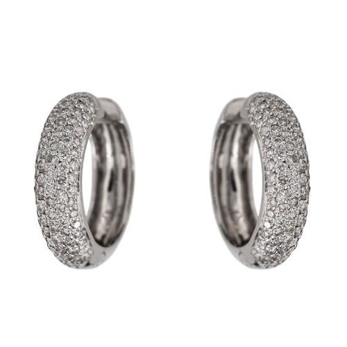 Boucles d'oreilles Boucles d'oreilles Créoles Or blanc Diamant 58 Facettes 2685950CN