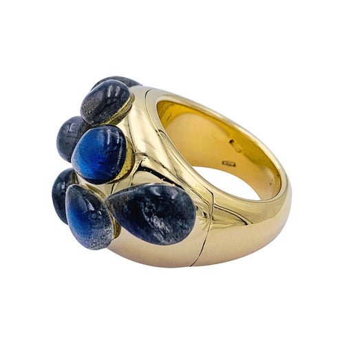 Bague 52 Bague Pomellato, Rugiada, or jaune, labradorites. 58 Facettes 32470