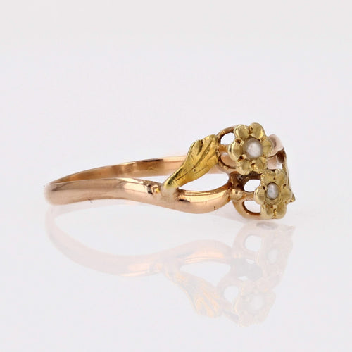 Bague 61 Bague ancienne Toi et Moi perles 2 ors 58 Facettes CV89