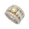 Bague 51.5 Bague bandeau Buccellati, diamants jaune. 58 Facettes 31419
