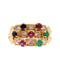 Bague Bague émeraudes, saphirs, rubis et pierre blanches 58 Facettes