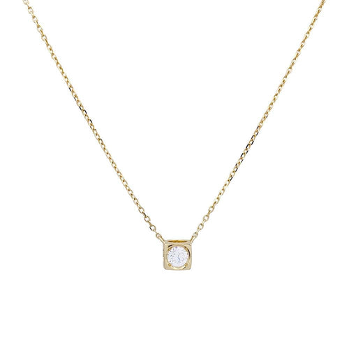 Collier Collier Dinh Van, " Le Cube", or jaune, diamant 58 Facettes 32681