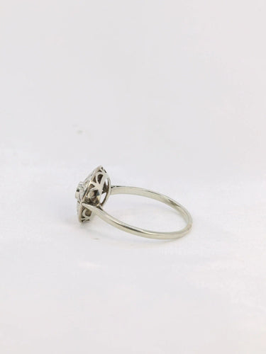 Bague 58 Bague Belle Epoque Or blanc Platine Diamants 58 Facettes J186