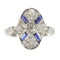 Bague 59 bague de fiançailles diamant et saphir vintage des années 1930 58 Facettes 23271-0610