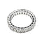 Bague 52 Alliance diamants taille émeraude en or blanc. 58 Facettes 31512