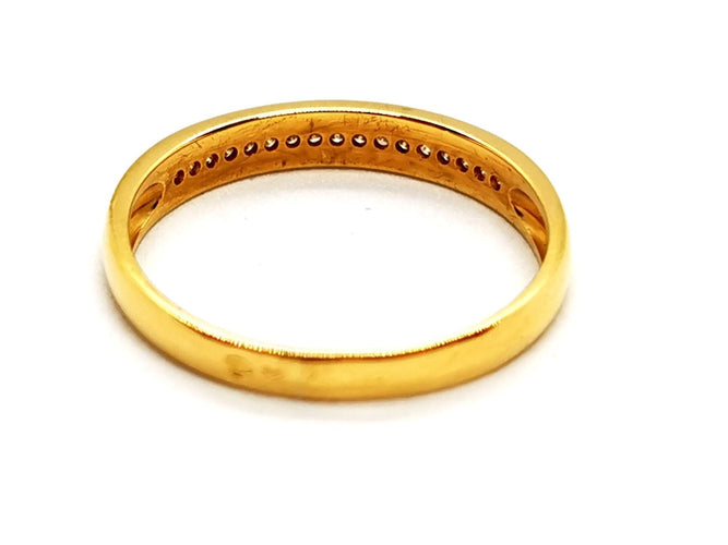 Bague 56 Bague Demie alliance Or jaune Diamant 58 Facettes 1178343CD