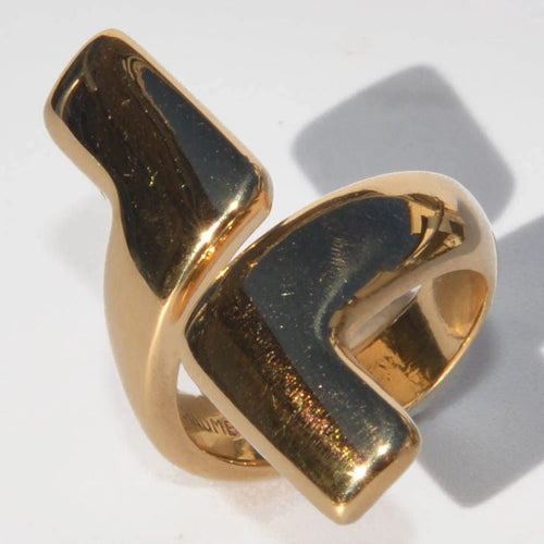 Bague Bague Chaumet or jaune motifs géométriques 58 Facettes