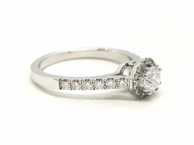 Bague 53 Bague Solitaire Or blanc Diamant 58 Facettes 578819RV