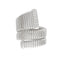 Bague 54 Bague or blanc tubogas. 58 Facettes 32098