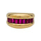 Bague 55 Bague Cartier, "Odin", or jaune, rubis calibrés. 58 Facettes 31711