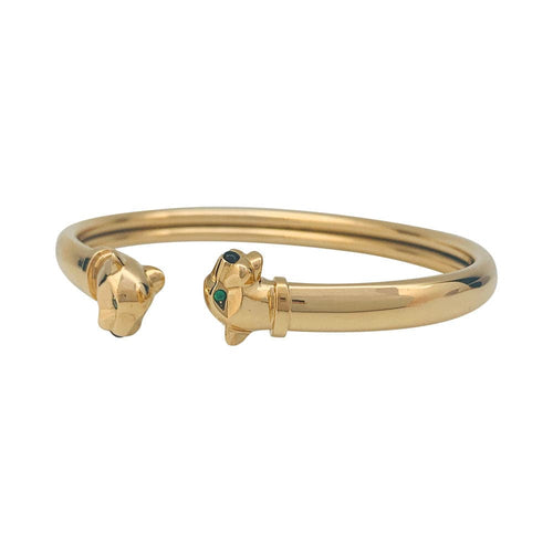 Bracelet Bracelet Cartier "Panthère" en or jaune, tsavorites et onyx. 58 Facettes 31325