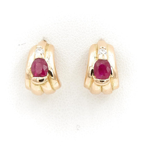 Boucles d'oreilles Boucles d'oreilles Or jaune Rubis 58 Facettes 1969307CN