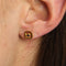 Boucles d'oreilles Puces d'oreilles or jaune et saphir 58 Facettes 22-606B