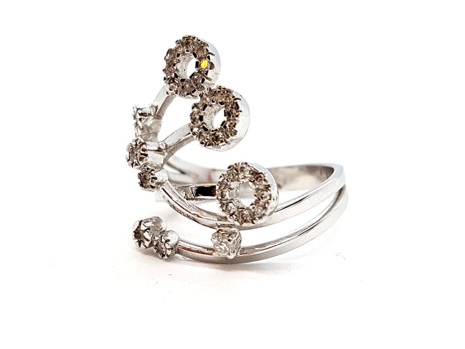 Bague 53 Bague Or blanc Diamant 58 Facettes 06330CD