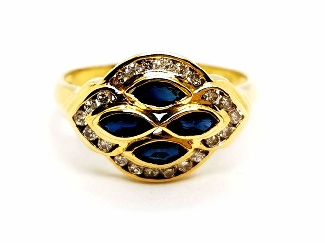 Bague 54 Bague Or jaune Saphir 58 Facettes 1186464CN