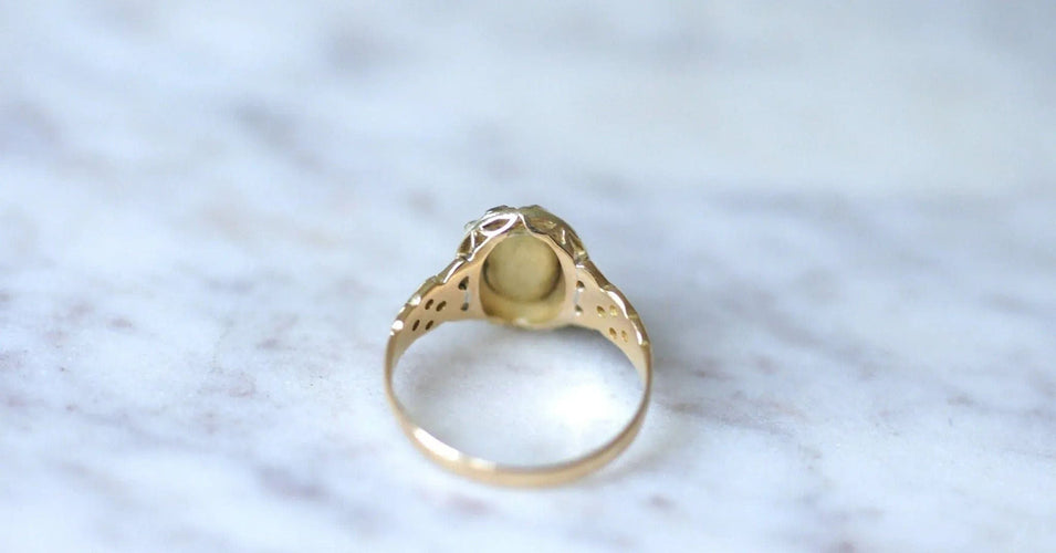 Bague 52 Bague marguerite Or jaune Diamant 58 Facettes