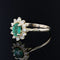 Bague 52 Bague marguerite émeraude diamants 58 Facettes 21-772