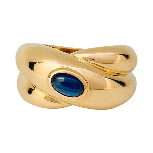Bague 49 Bague vintage Cartier, "Colisée", or jaune, saphir. 58 Facettes 31536