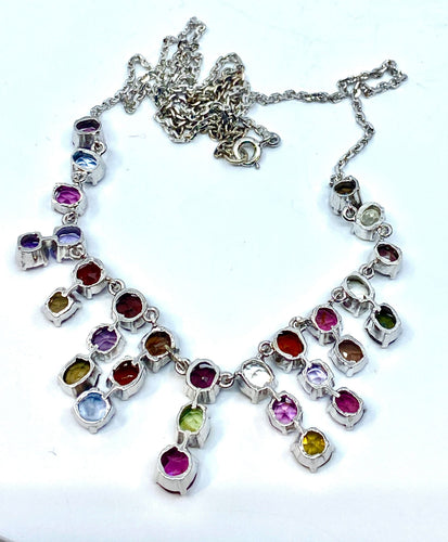Collier Collier Grenat Péridot Améthyste 58 Facettes A 196