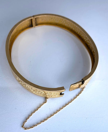 Bracelet Bracelet jonc ouvrant ciselé d’arabesques et volutes 58 Facettes