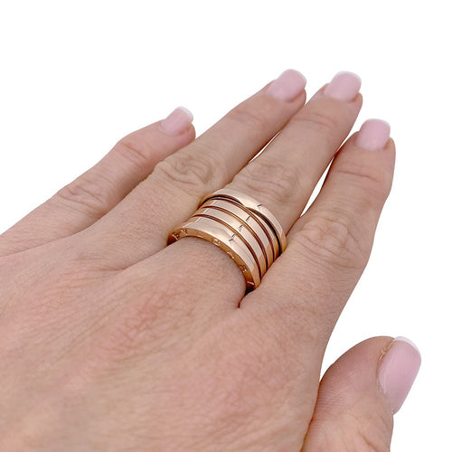 Bague 54 Bague Bulgari, "B.Zero1 XXth Anniversary", en or rose. 58 Facettes 33234