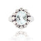 Bague 53 Bague ancienne aigue-marine et diamants 58 Facettes 21-830
