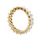 Bague 57 Alliance tour complet or jaune et diamants navettes. 58 Facettes 32744