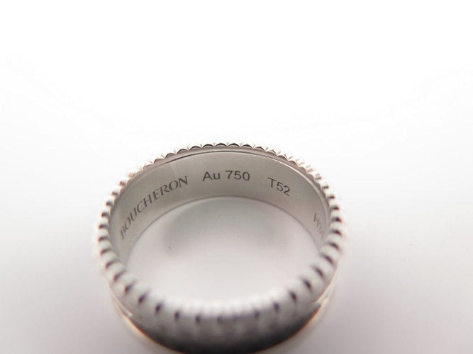 Bague 52 bague BOUCHERON quatre black edition small 52 or blanc diamants 58 Facettes 239709