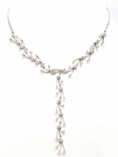 Collier Collier Or blanc Diamant 58 Facettes 06599CD