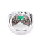 Bague Bague Art Déco Emeraude, Diamants, Or Gris & Platine 58 Facettes 1